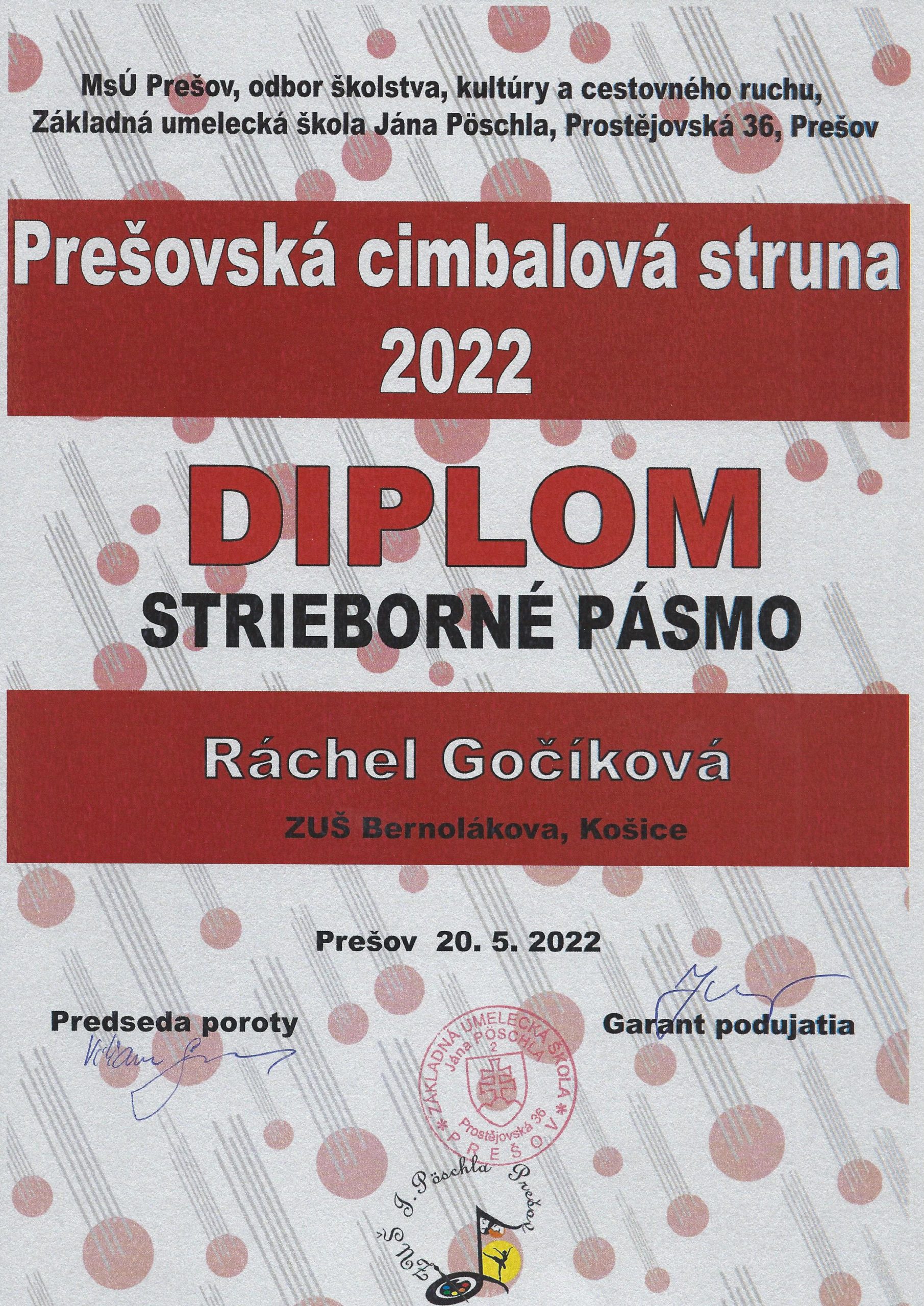 Prešovská cimbalová struna 2022