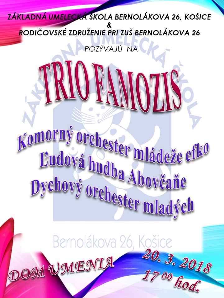 Verejný koncert – Trio famozis