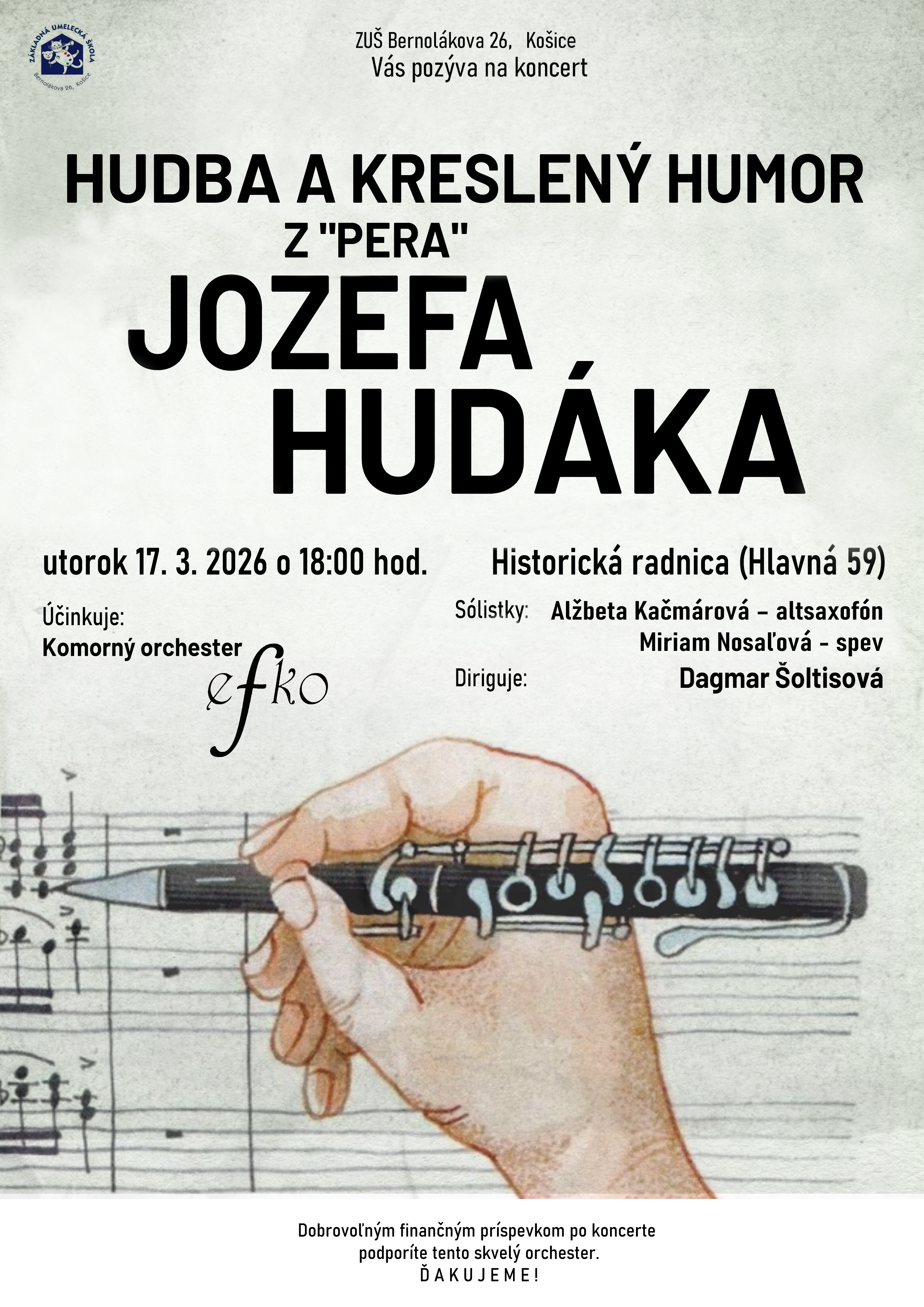 Hudba a kreslený humor z pera Jozefa Hudáka – 2026