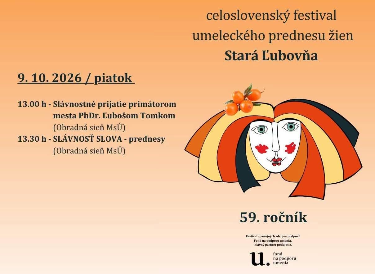 Celoslovenský festival umeleckého prednesu žien - Stará Ľubovňa 2026